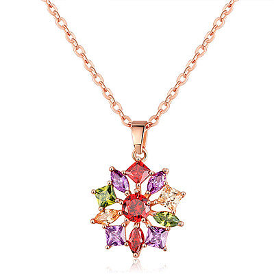 Simple Style Shiny Snowflake Copper Zircon Pendant Necklace In Bulk