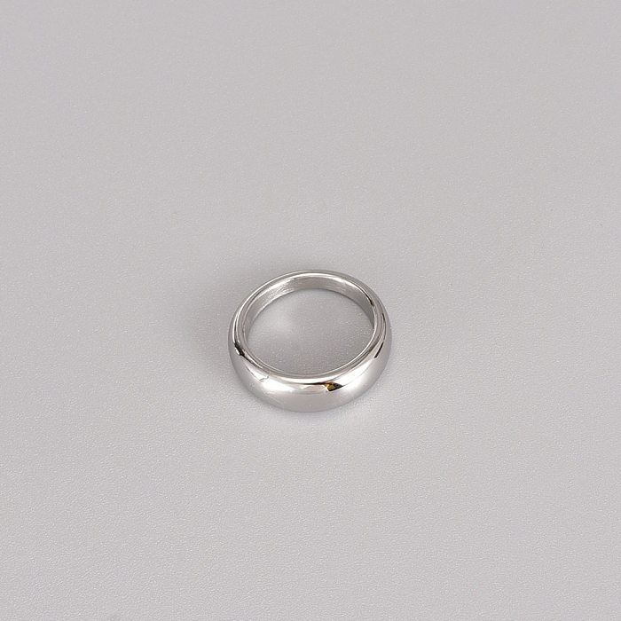 Fashion Solid Color Titanium Steel Plating Rings