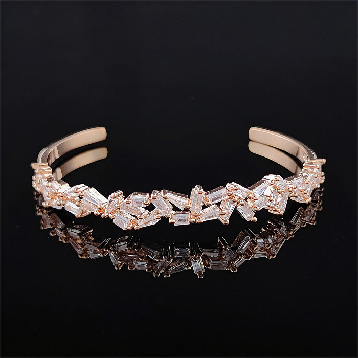 Fashion Copper Inlay Zircon Bangle 1 Piece