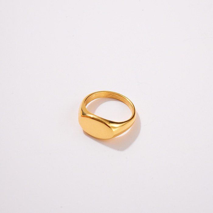 Anéis banhados a ouro com revestimento oval de aço inoxidável para deslocamento por atacado
