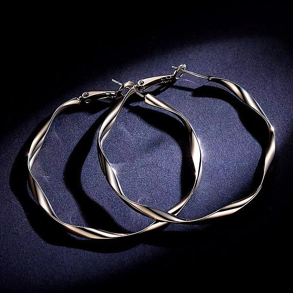 Modische geometrische Ohrringe mit Kupferbeschichtung, 1 Paar