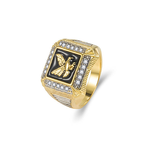 Fashion Eagle Copper Rings Plating Zircon Copper Rings 1 Piece