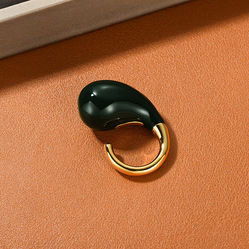 Simple Style Classic Style Color Block Copper Plating Rings