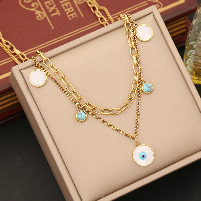 Conjunto de joyería de diamantes de imitación con revestimiento de acero inoxidable cuadrado de estilo simple estilo vintage