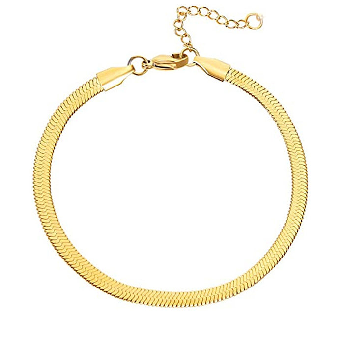 Bracelet de cheville en cuivre de couleur unie de style simple