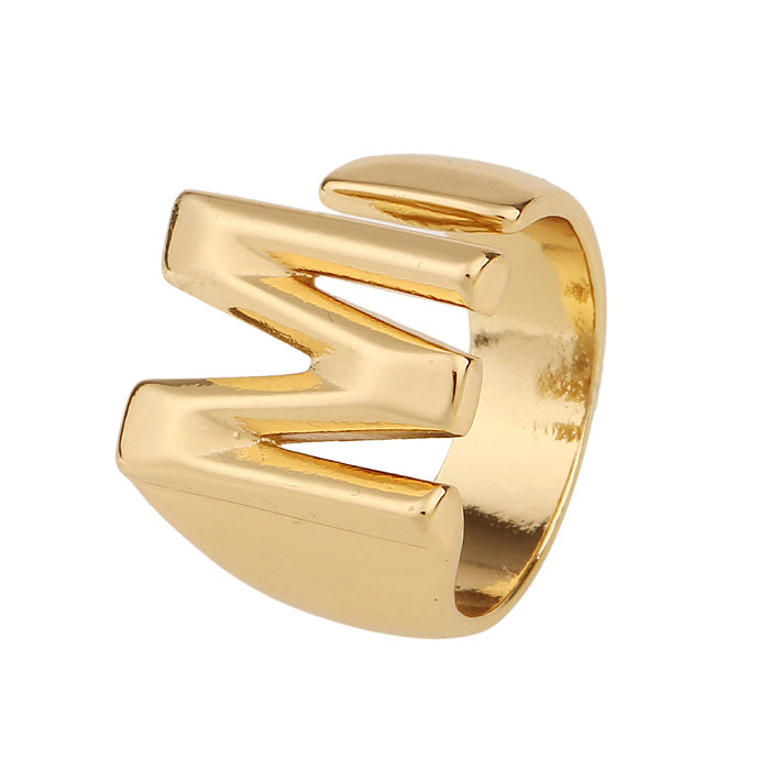 Fashion New Style Copper 26 English Letter Ring