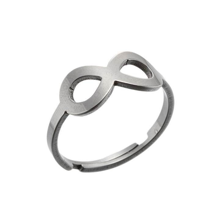 Simple Style Number Stainless Steel Plating Open Rings