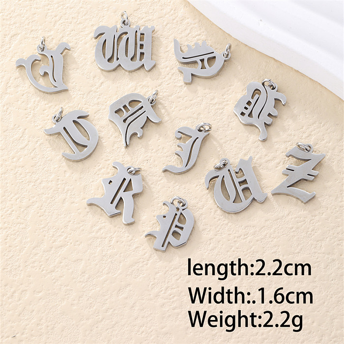 Lässige, schlichte Buchstaben-Kupfer-Anhänger-Halskette in großen Mengen