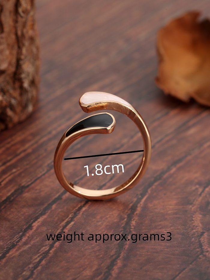 Simple Style Commute Cross Sector Copper Criss Cross Plating Inlay Zircon 18K Gold Plated Open Rings
