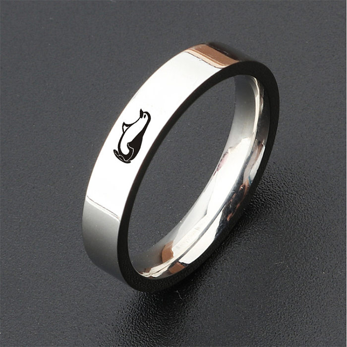 Fashion Penguin Stainless Steel Rings 1 Piece