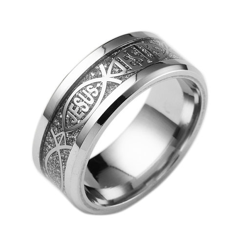 Cross-border European And American Simple Stainless Steel Ring Halloween Jewelry Christmas Ornaments