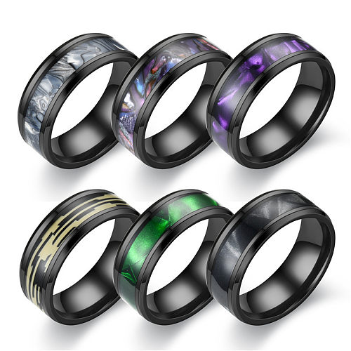 Moda nova colorida anel de aço inoxidável joias por atacado