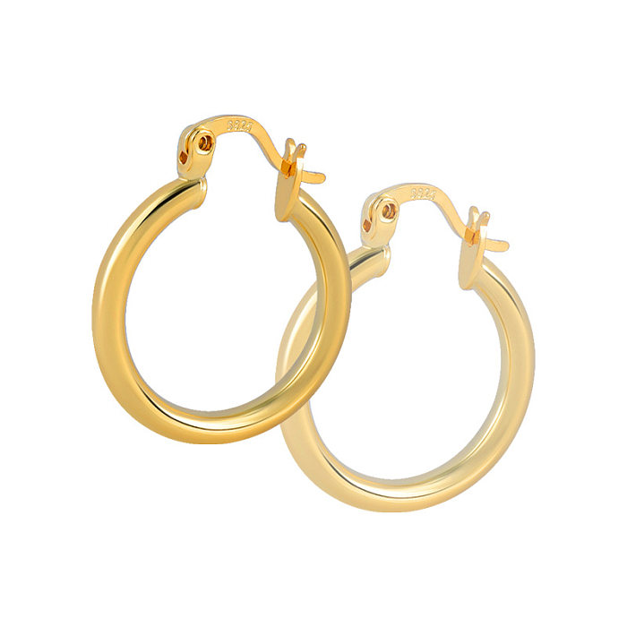1 Pair IG Style Round Irregular Copper Hoop Earrings