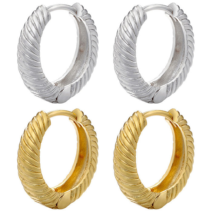 Fashion Geometric Brass Plating Earrings 1 Pair