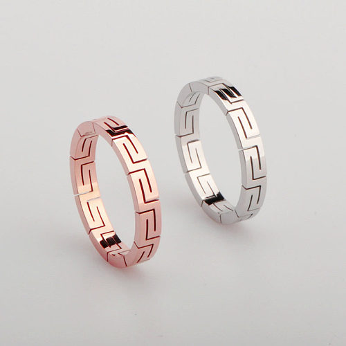 Wholesale Simple Style Waves Stainless Steel Rings