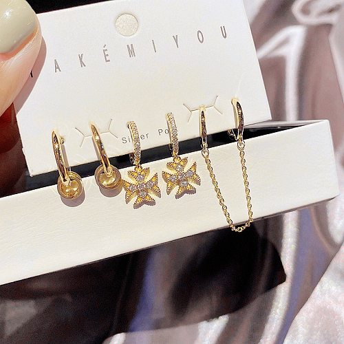 Yakemiyou Simple Style Geometric Copper Plating Artificial Gemstones Earrings