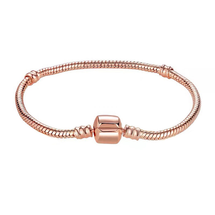 1 pièce de bracelets ronds plaqués en cuivre en forme de cœur