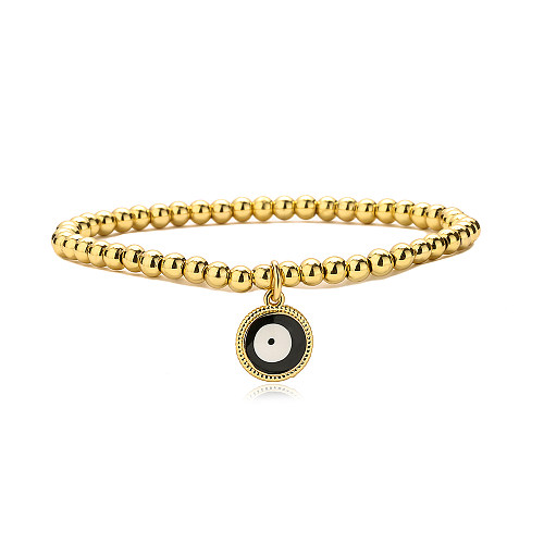 Fashion Eye Copper Enamel Gold Plated Bracelets 1 Piece