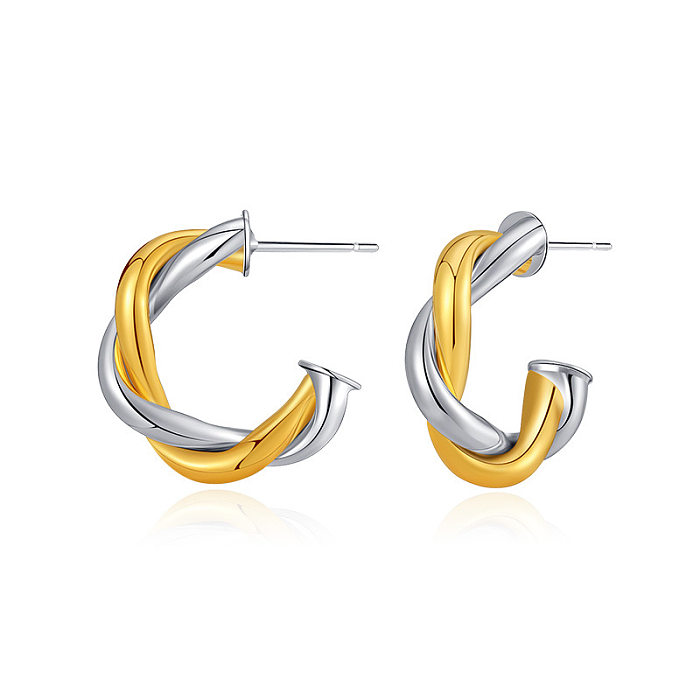 1 Pair Simple Style Classic Style Geometric Plating Copper 18K Gold Plated Earrings