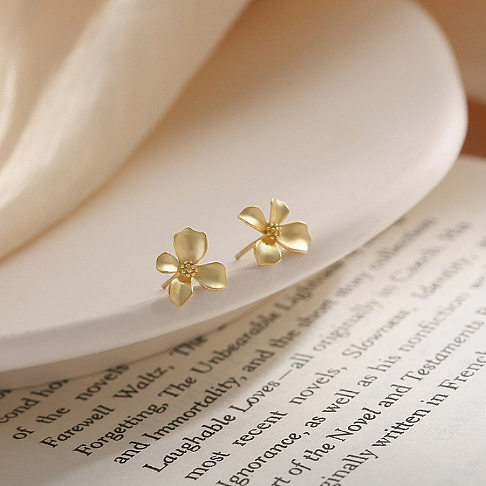 1 Pair Simple Style Geometric Plating Copper Earrings