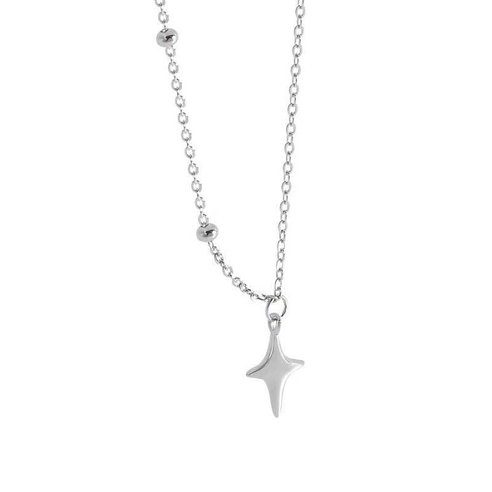 Simple Style Star Copper Plating Pendant Necklace