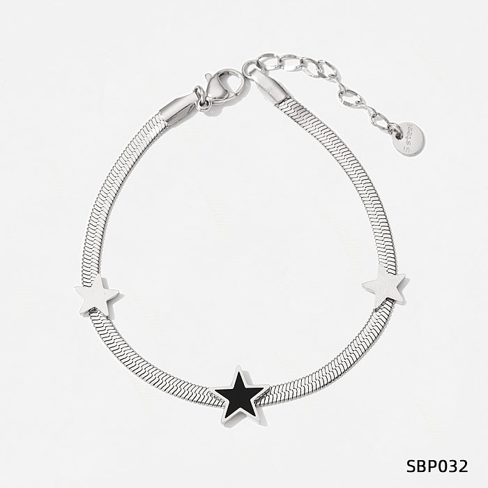 Collier de bracelets en acier titane en acier inoxydable étoile de style classique en gros