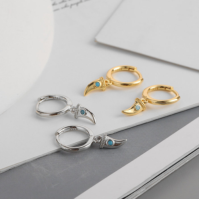 1 Pair Modern Style Geometric Copper Plating Inlay Zircon Earrings