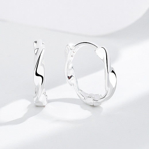 1 Pair Sweet Flower Plating Inlay Copper Zircon Silver Plated Ear Studs