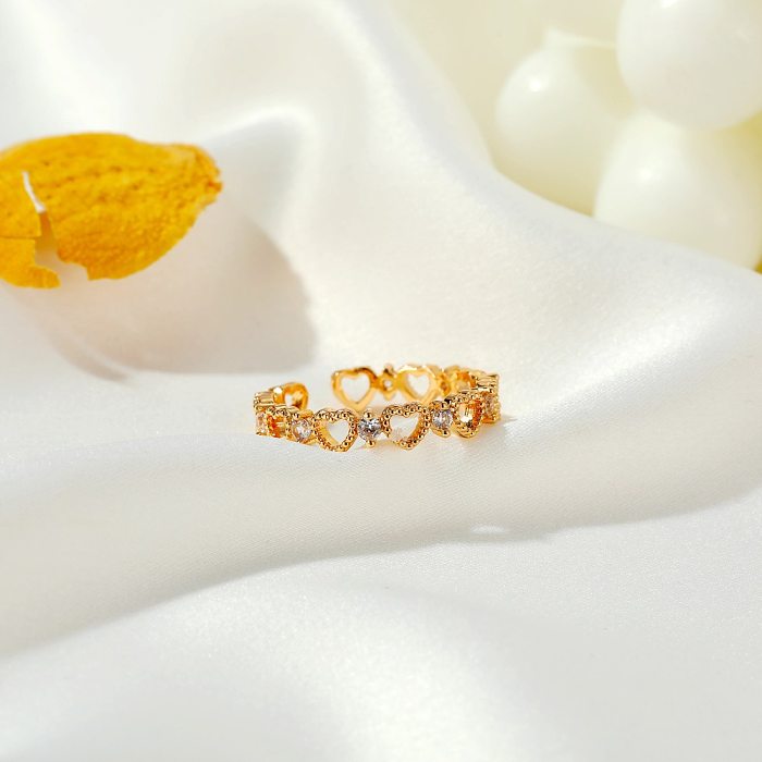 Korean Hollow Heart-shaped Ring  Wholesale jewelry
