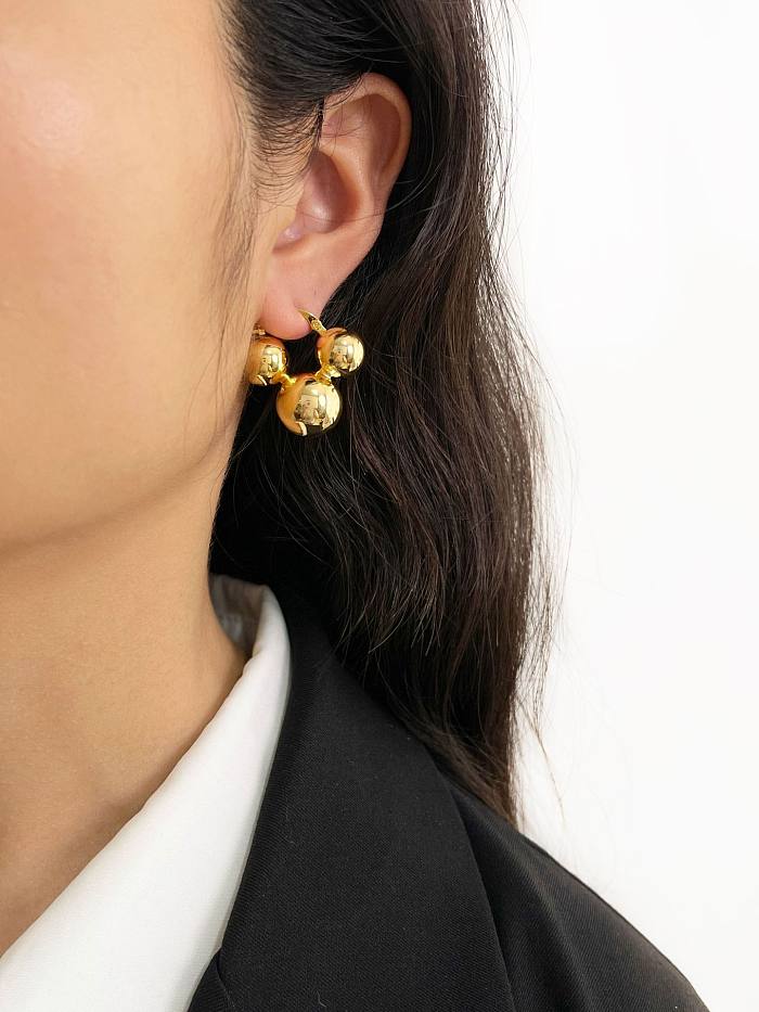 1 Pair IG Style Korean Style Geometric Plating Copper Earrings