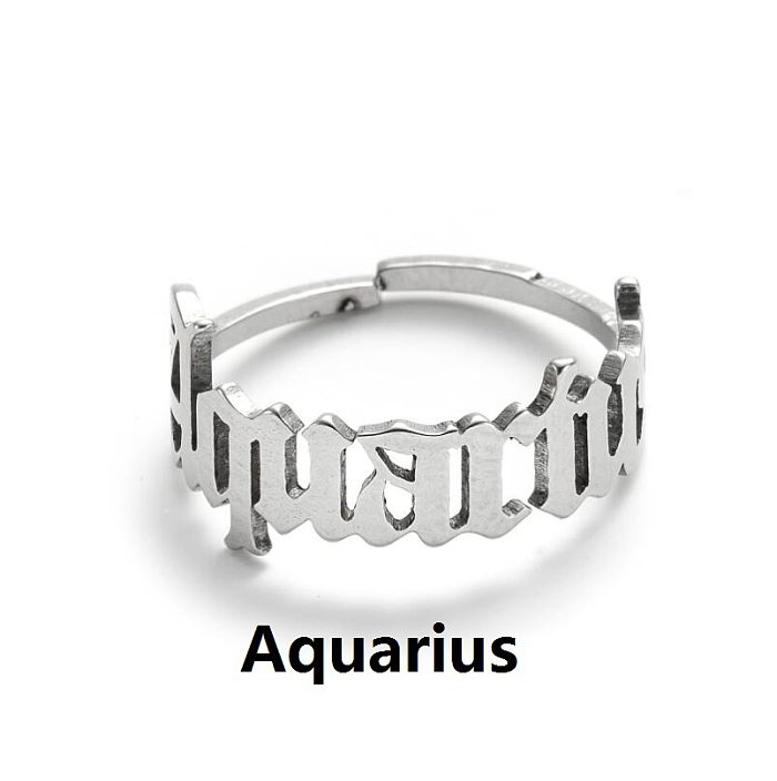 Women'S Fashion Constellation Stainless Steel No Inlaid Stainless Steel Rings
