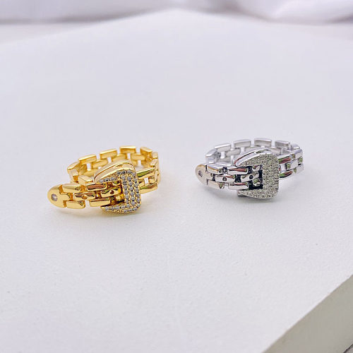 1 Piece Simple Style Snake Copper Plating Inlay Zircon Women'S Rings Bracelets