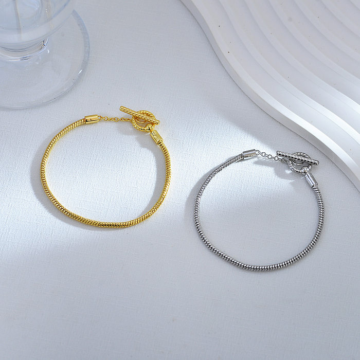 Bracelets de placage de cuivre géométriques pour femmes élégantes