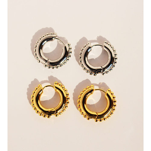 1 Paar modische Kreis-Ohrringe mit Kupferbeschichtung
