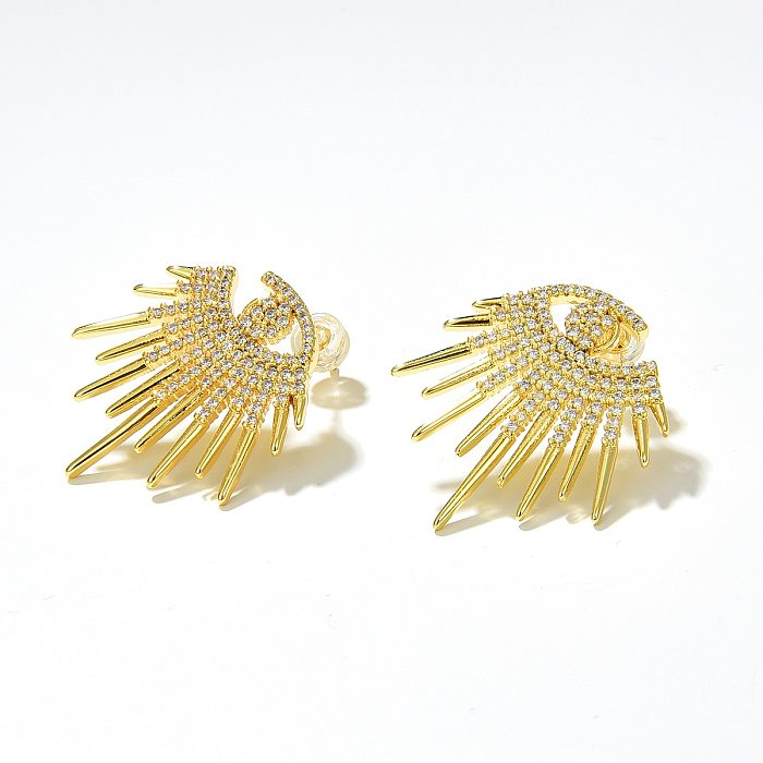 New Jewelry Fashion Copper Micro-set Zircon Eyes Earrings Wholesale
