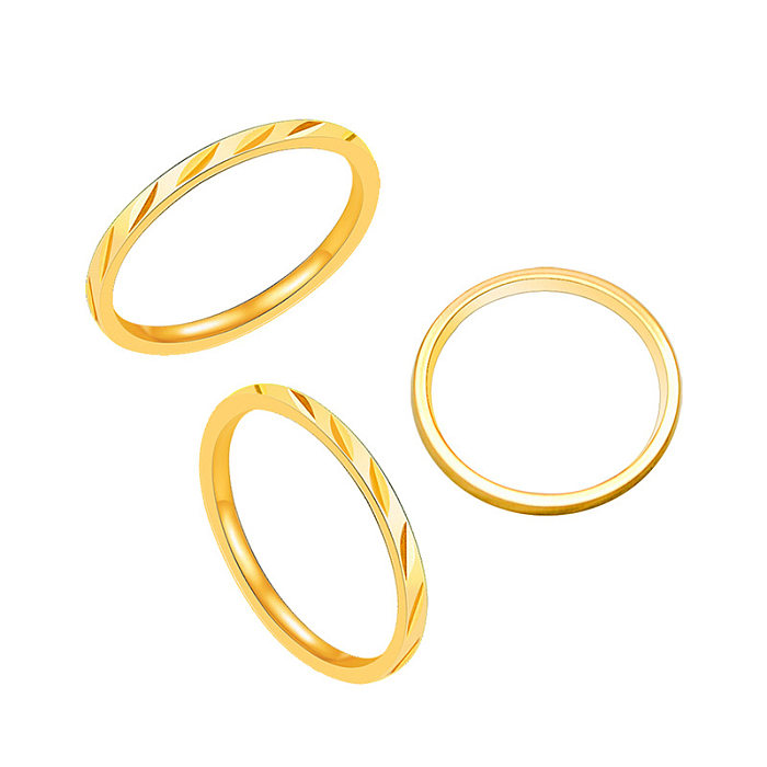 Korean Pattern Fine Handmade Ring Titanium Steel Rings