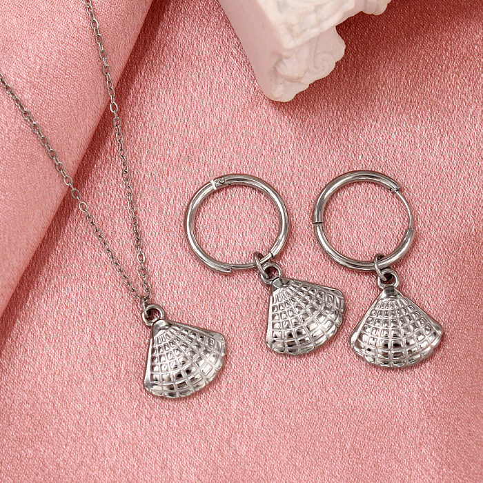 Casual Sector Stainless Steel Titanium Steel Plating Earrings Necklace