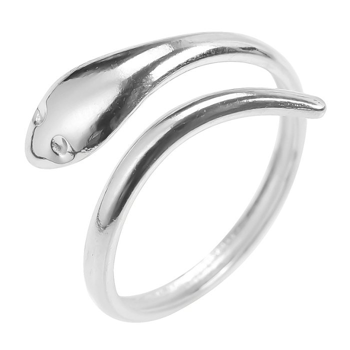 Wholesale 1 Piece Simple Style Snake Stainless Steel Rings