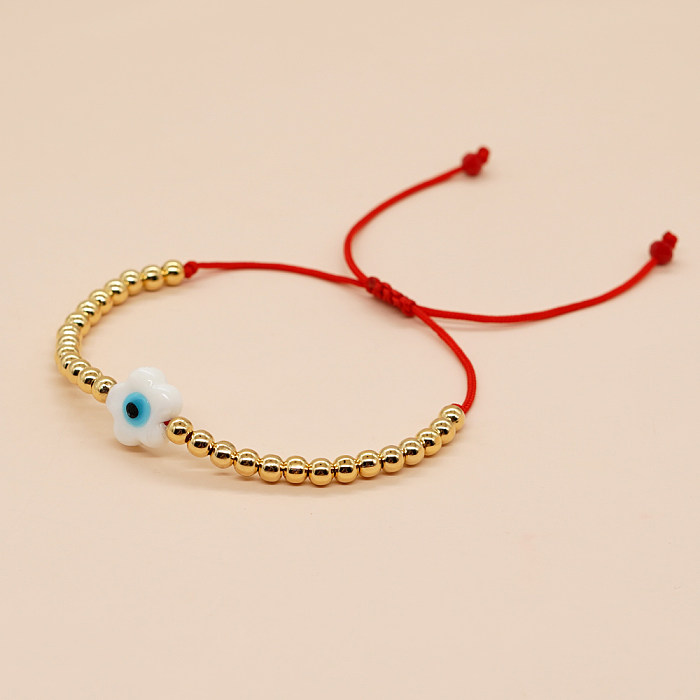 Ethnic Style Eye Copper Beaded Bracelets