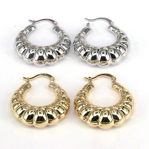 1 Pair Vintage Style Simple Style U Shape Plating Copper Gold Plated Silver Plated Earrings