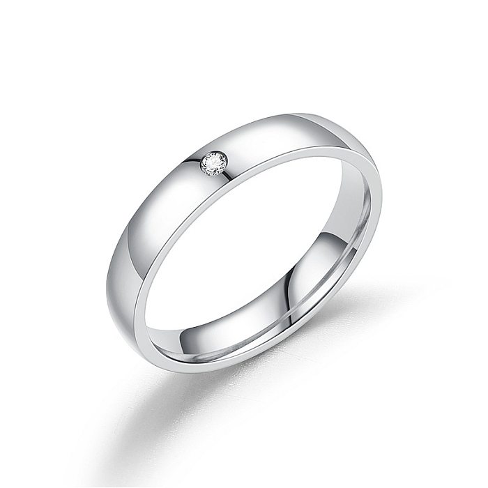 Wholesale Titanium Steel Inlaid Diamond Ring jewelry