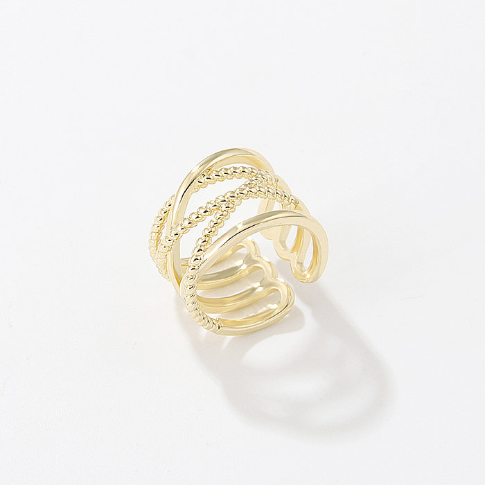 Anéis de cobre de chapeamento em camadas de anel aberto de cobre de estilo simples