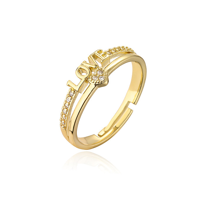 Fashion Star Fischschwanz Kupfer vergoldet Zirkon offener Ring 1 Stück