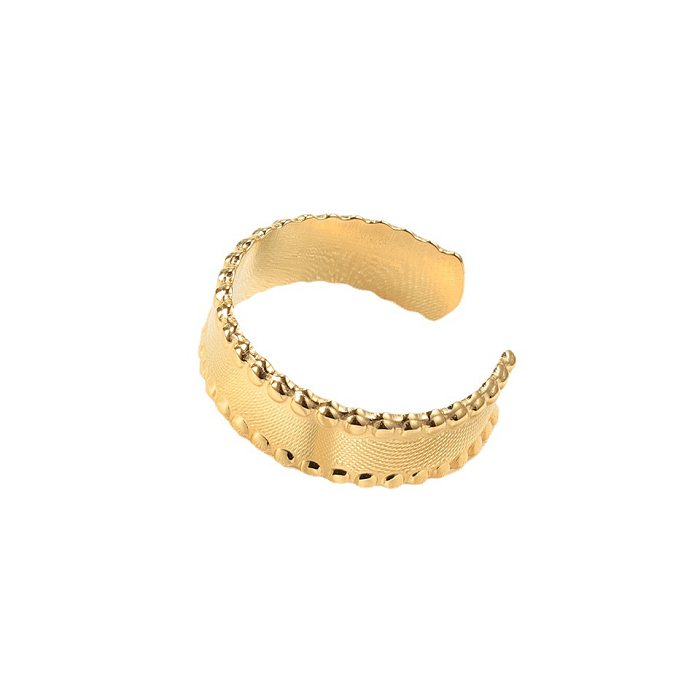 1 Stück einfacher, offener Ring in C-Form mit Titanstahlbeschichtung