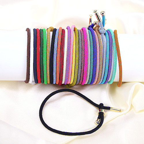 La cuerda milanesa multicolor simple se puede abrir libremente pulsera ajustable