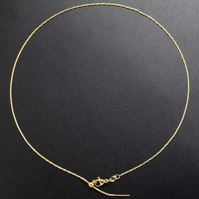 Colar geométrico de cobre banhado a ouro de estilo simples