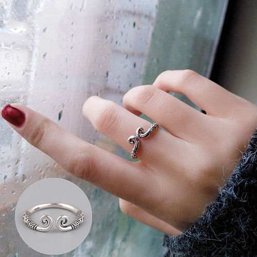 Simple Style Geometric Copper Plating Open Ring