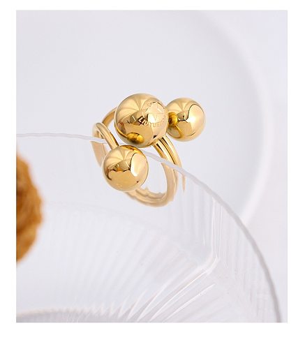 Anéis de aço titânio cor sólida da moda chapeamento anéis de aço inoxidável 1 peça