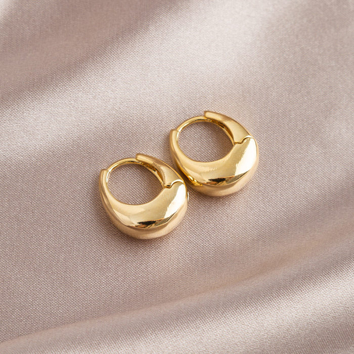 1 Pair Fashion U Shape Copper Plating Earrings