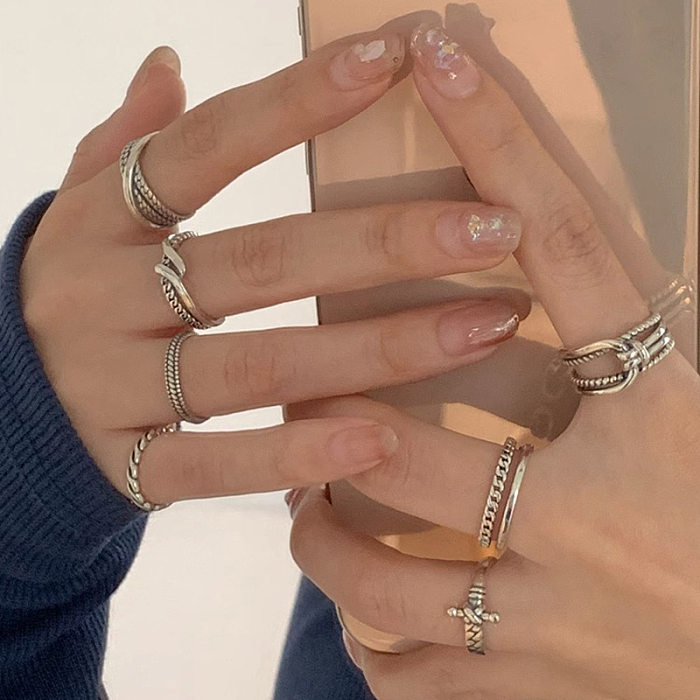IG Style Korean Style Geometric Heart Shape Copper Open Rings Rings